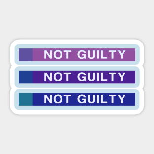 Not Guilty Sticker